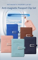 Ensemble Cadeau de Voyage Fête des Pères et Remise de Diplôme en Gros – Porte-Passeport Antivol en Cuir PU de Luxe Durable, Carnet et Étiquette de Bagage