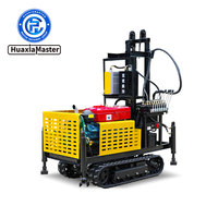 Machine de forage de puits d'eau sur chenilles hydraulique avec moteur diesel 22HP, portable, pour forage jusqu'à 120m