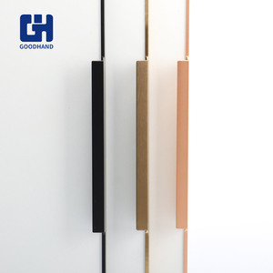 Poignées et boutons de porte de luxe en alliage d'aluminium, profil long dissimulé, finition or mat pour armoires de cuisine et placards - Product Image 4