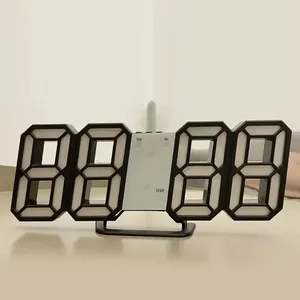 3D LED <strong>Digital</strong> <strong>Clock</strong> <strong>Wall</strong> Deco Glowing Night Mode Adjustable Electronic Table <strong>Clock</strong> <strong>Wall</strong> <strong>Clock</strong> Decoration Living Room LED - Product Image 6