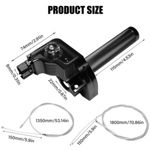 Poignées d'accélérateur de moto 22 mm en alliage d'aluminium CNC avec traitement anti-oxydation, grande vis d'huile et couvercle de poignée, accessoires de moto - Product Image 6