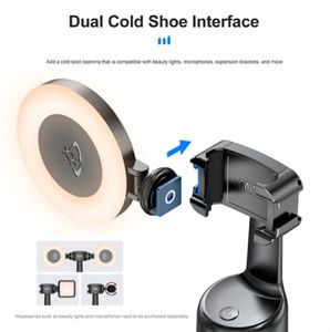 Stabilisateur de suivi de visage de cardan de téléphone de mouvement automatique intelligent à 360 degrés AI Auto Follow Hold pour lit de bureau vidéo en direct - Product Image 2