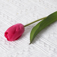 Fleurs artificielles en PU Tulip, sensation hydratante, tiges simples, fausses branches florales, décoration intérieure, accessoires de photographie