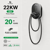 Pengisi Daya EV AC JOYCHARGE 22kW Wallbox Tipe 2 3 Fasa 32A Stasiun Pengisian Cepat dengan Garansi 2 Tahun dan Kabel 5 Meter