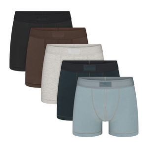 Sous-vêtements sexy pour hommes en coton et élasthanne, confortables, classiques, taille mi-haute, boxers fins, boxers sans couture pour hommes adultes - Product Image 1