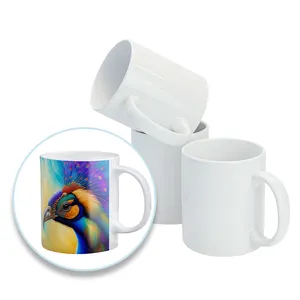 Wholesale AAA ceramic mug 11oz aaa white sublimation 11oz mug dimensions custom cup for sublimation