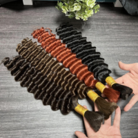 Cheveux humains en vrac pour le tressage, sans trame, boucles italiennes, vague profonde, cheveux humains bruts pour le tressage en vrac pour les tresses bohèmes, extensions de cheveux humains