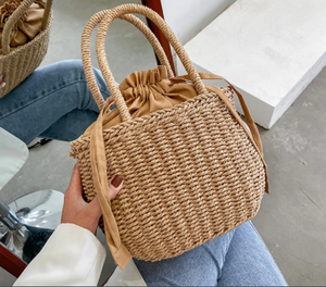 Bolso de mimbre con borla para mujer, de mano de paja con borlas bandolera, de diseño personalizado, para playa, de Vietnam - Product Image 6