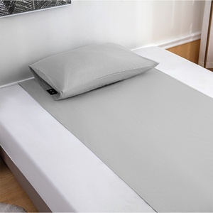 Sábana Plana Moderna de Alta Calidad, 95% Algodón, 5% Fibra de Plata, con Patrón de Plantas Bordado, 400 Hilos, Transpirable, para Todas las Estaciones - Product Image 2