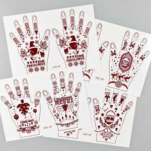 Tatuaggi Temporanei Personalizzati per Bambini, Motivi Natalizi e Festivi, Sicuri e Impermeabili, Stile Henna, Decorazioni per il Corpo - Product Image 2