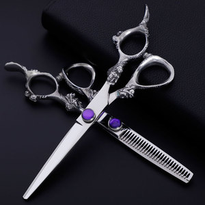 Kawamoto Hairdressing Scissors 6-Inch Dragon Handle Professional Flat Thinning Shears Multiple Colors Right-Handed - Product Image 2