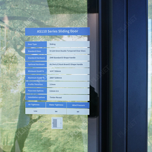 Puerta Corredera Panorámica de Vidrio Templado para Viviendas, Puerta Corredera de Metal, Puerta Corredera de Aluminio y Vidrio para Patio - Product Image 2