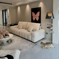 Canapé en tissu bouclé Cube, canapé droit moderne, canapé modulable personnalisable, meubles pour salon de villa, appartement, hôtel