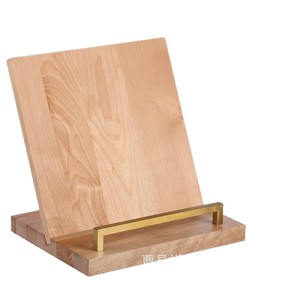 Wooden Lazy Recipe <b>Rack</b> 11.5 In Solid Wood Bookshelf Multi Function <b>Kitchen</b> Storage Display Stand - Product Image 2