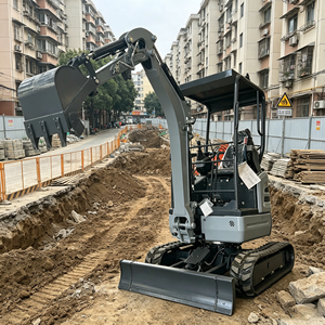 Mini-excavatrice compacte sur chenilles 2,5 tonnes (2500 kg) pour ferme et jardin, moteur CE ISO EPA 5, avec rétrocaveuse, à vendre à prix abordable, à zéro balayage arrière (ZTS) - Product Image 1