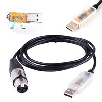 USB vers DMX 512 3PIN XLR Interface Adaptateur Ordinateur PC Stage Controller Gradateur Freestyle Logiciel RS485 Câble série