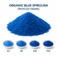 Poudre de Phycocyanine E3 E6 E18 E25 Extrait de Spiruline Bleue Soluble dans l'Eau Vente en Gros Antioxydant pour Adultes Marque Privée