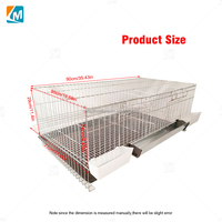 ZZ LMC17 Cage à Cailles Ponte de Type H en Acier Galvanisé de Haute Qualité, 20 Pièces, avec Mangeoire et Abreuvoir pour Élevage Avicole Domestique ou Professionnel