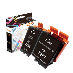 Topjet T266 T267 T2661 T2670 <span class=keywords><strong>266</strong></span> 267 Cartucho de tinta de inyección de tinta de color compatible para impresora Epson WORKFORCE - Product Image 1