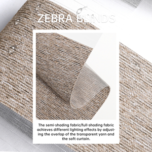 Persianas verticales modernas SAMADHI de corte personalizado, tipo cebra, con doble capa, enrollables eléctricas, con luz integrada. - Product Image 2