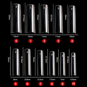 550 pièces clair/nature <span class=keywords><strong>Extra</strong></span> Long carré <span class=keywords><strong>faux</strong></span> ongle pointe avec boîte demi-couverture Gel souple acrylique Nail Art conseils - Product Image 4