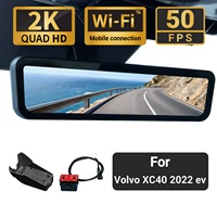 Caméra de recul numérique 2K Sinjet pour Volvo XC40 avec Wi-Fi, écran complet 9,2 pouces, H10 Pro Mirror DashCam