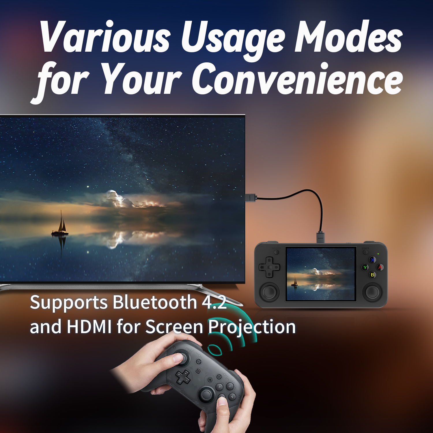 ANBERNIC RG35XX H - 2024 Hand Held Game Console with 8 Hours