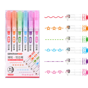 Bút Dạ Quang 6 Kiểu Bút Dạ Quang Có Đầu Lăn 6 Màu G-0546 Dạ Quang - Product Image 2