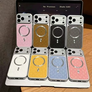 High Quality Pu Leather Magnetic Mobile Phone case for iPhone 17 16 15 Pro Max <b>Camera</b> PC Glass Shockproof Conversion Back Cover - Product Image 1