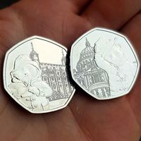 Precio bajo Listo Venta Moneda de recuerdo Royal Mint Réplica Paddington Bear 50p Value Coins Collection