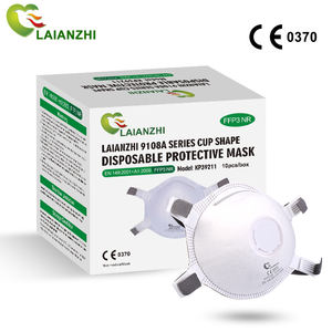 جودة عالية FFP3 للاستعمال مرة واحدة KP39211 4 طبقات غطاء رأس أبيض على شكل كوب صمام قابل للتعديل ، CE - Product Image 3