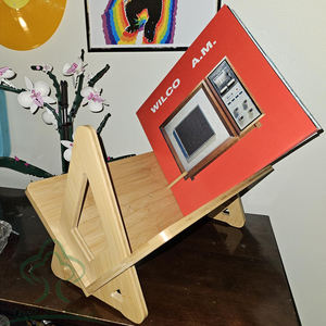 حامل خيزران 80-50 حامل تسجيل ، تخزين السجلات ، منظم تصميم حديث للمجلات ، الكتب ، الملفات ، الألبومات - Product Image 4