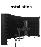 Filtre d'isolation acoustique pliable pour microphone, modèle D5, filtre anti-bruit pour studio, réduction du bruit, fabriqué en CN/GUA
