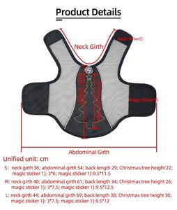 Vendita calda luce su vestiti per cani albero di natale ricamato su imbracatura per cani per camminare di notte - Product Image 5