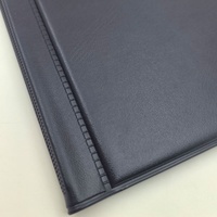 Menu de restaurant personnalisé en cuir PVC format A4 avec pochettes en PVC pour insérer les pages du menu