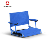 Chaise de pêche pliable compacte, siège de stade portable avec accoudoirs