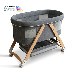 <span class=keywords><strong>Lit</strong></span> bébé à bascule en bois de pin brut, <span class=keywords><strong>convertible</strong></span> en <span class=keywords><strong>berceau</strong></span> à bascule, hauteur réglable, <span class=keywords><strong>lit</strong></span> d'appoint pour chambre de bébé - Product Image 3