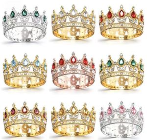 Nouvelle <span class=keywords><strong>Couronne</strong></span> Dorée Ronde Complète de Style Baroque Moderne de Luxe pour la Décoration de Mariage - Product Image 2
