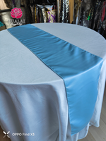 HT-TC-Z003 Chemins de table tissés 13x108 pouces bleu rouge violet 100% polyester durables et écologiques