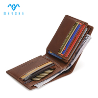 Dompet Kulit Asli Pria Anti RFID dengan Kantong Koin Ber-resleting, Tipis, Tahan Lama, dan Modis
