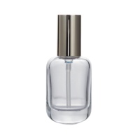 Botol kaca buram transparan 30ml, dengan tutup sekrup, kemasan alas bedak mewah Makeup