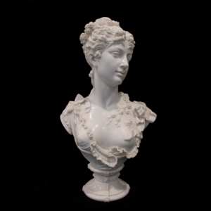 Europese klassieke handgesneden beroemde stenen half-figuur vrouwelijke sculptuur marmeren half-figuur sculptuur - Product Image 2