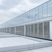 Systèmes de persiennes automatiques modernes horizontaux pour usines industrielles, clôture extérieure en persiennes à lames en alliage d'aluminium