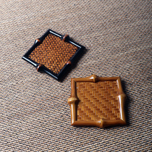 Bamboo Tea Tray Square Insulation Mat Traditional Chinese Style Tea Set Accessory - Product Image 2