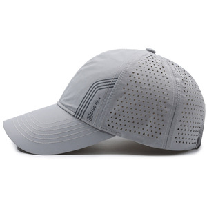 Light Gray Breathable Mesh Baseball Cap Quick Dry Sun Protection Outdoor Travel Hat For Men Women - Product Image 2