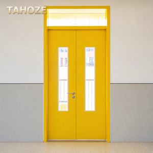 Porte en acier insonorisée avec fenêtre en verre, porte de classe scolaire à simple battant pour laboratoire et <span class=keywords><strong>bibliothèque</strong></span> - Product Image 1