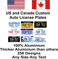 Placa de Matrícula Personalizada de Aluminio de 12x6 Pulgadas, Texto Personalizado Impreso a Todo Color, Letrero Decorativo para Automóvil