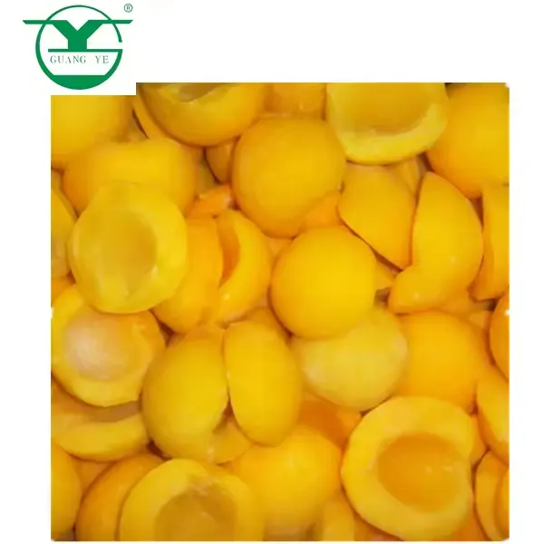 manufacturer custom Natural No additions high quality Delicate juicy whole bulk iqf frozen yellow peach half