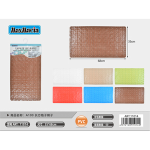 แผ่นรองอาบน้ำทรงสี่เหลี่ยมมุมฉาก35x68ซม. แผ่นพีวีซีสีทึบและโพลีเอสเตอร์ดูดซับซุปเปอร์สำหรับพื้นห้องน้ำ - Product Image 1