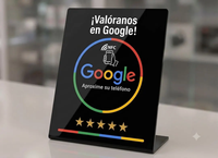 Individueller Google-Bewertungsständer mit Logo für Kleinunternehmen